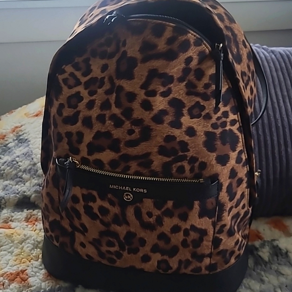 Michael Kors Leopard Backpack